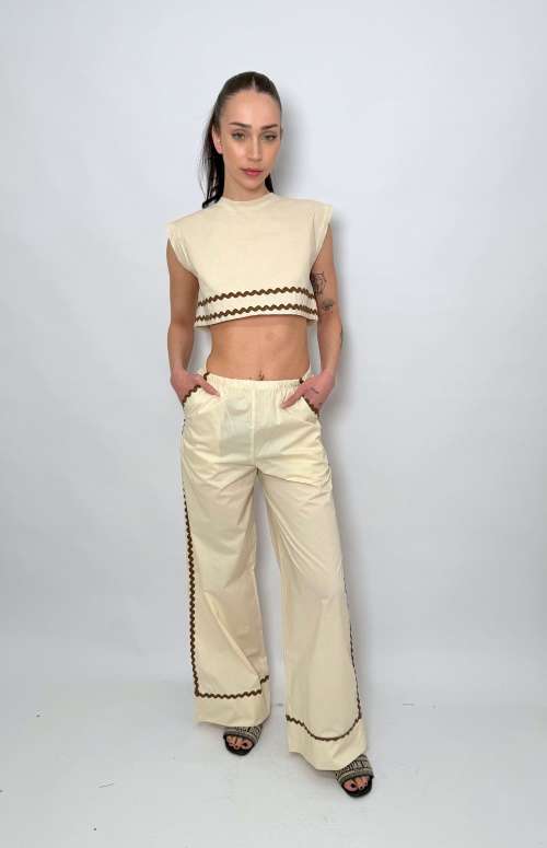 CO-ORD SLEEVELESS TOP & CULLOTE PANTS