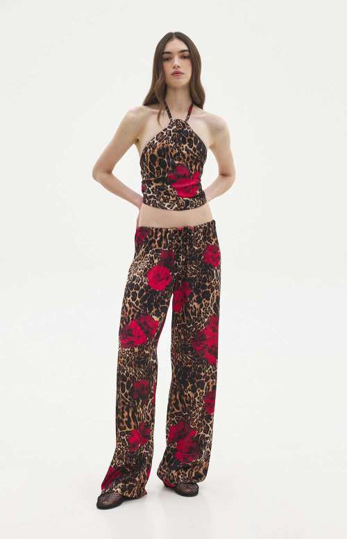 ZINA PRINTED PANTS | LEOPARD PRINT