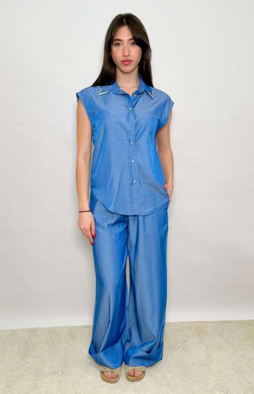 CO-ORD SLEEVELESS SHIRT & PANTS