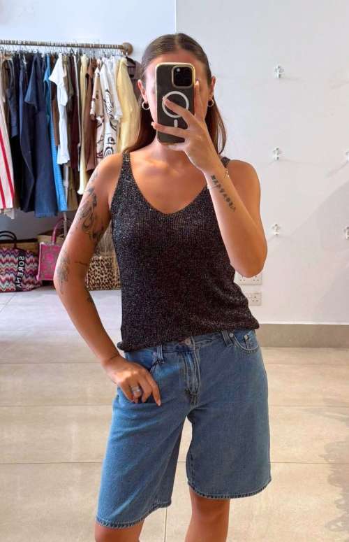 LUREX KNIT TANK TOP