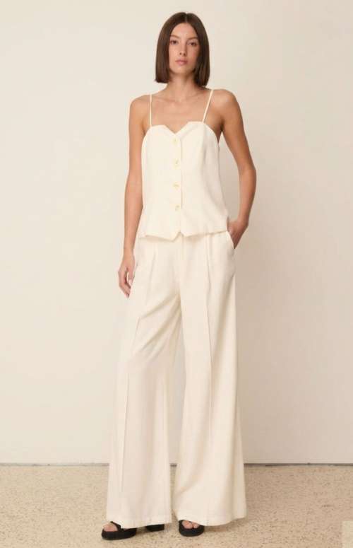 CO-ORD VEST TOP & WIDE LEG PANTS