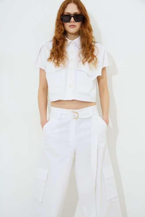 DIXIE TRENCH CROP SHIRT