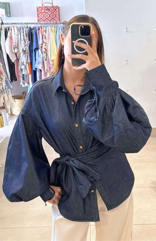 SLEEVE DENIM SHIRT
