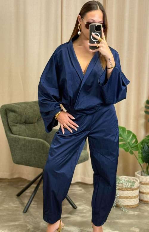 CO-ORD HIGH COLLAR SHIRT & HIGH WAIST CARGO PANTS