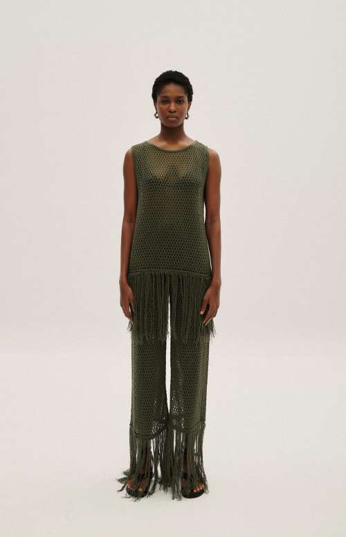 CO-ORD NET FRINGES | BLOUSE & PANTS