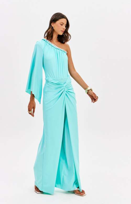 CO-ORD ONE SHOULDER BODYSUIT & WIDE LEG PANTS