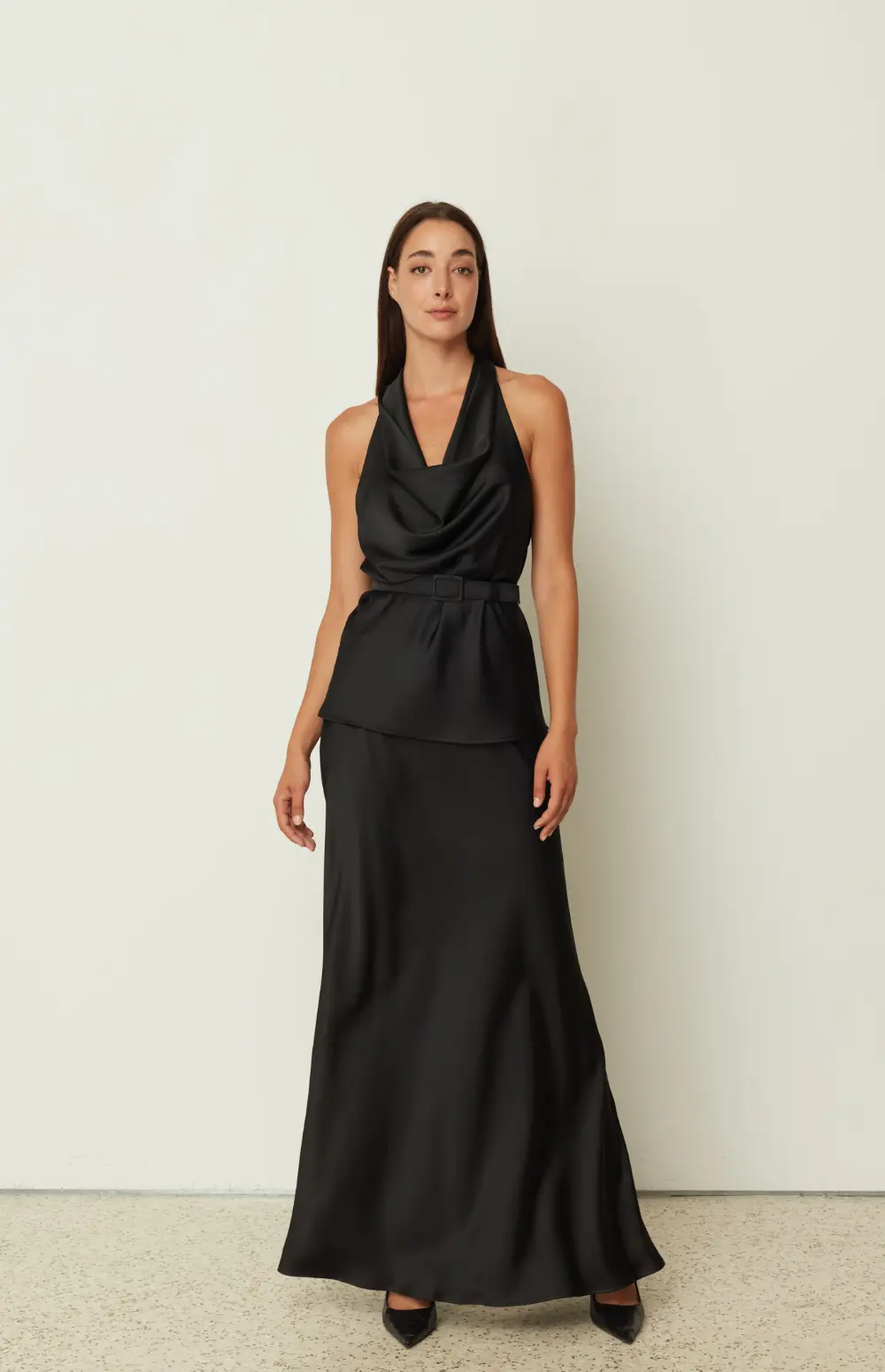 SATIN LONG SKIRT