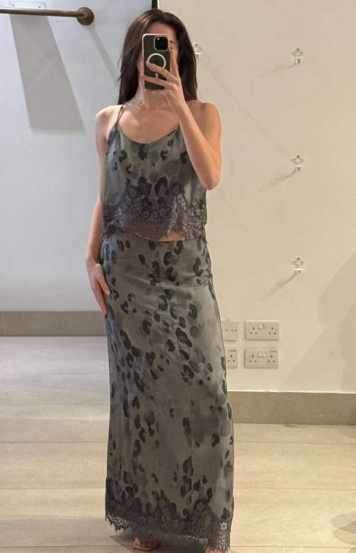 CO-ORD REBEL FELINE PRINT | BLOUSE & SKIRT | OPEN