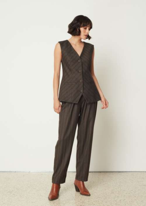 CO-ORD STRIPE VEST & STRIPE JOGGER PANTS