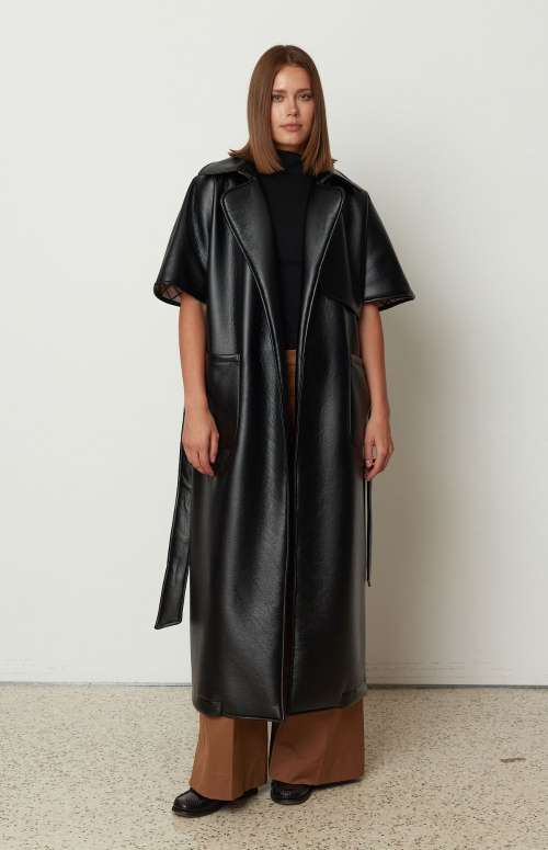 LEATHER TRENCH