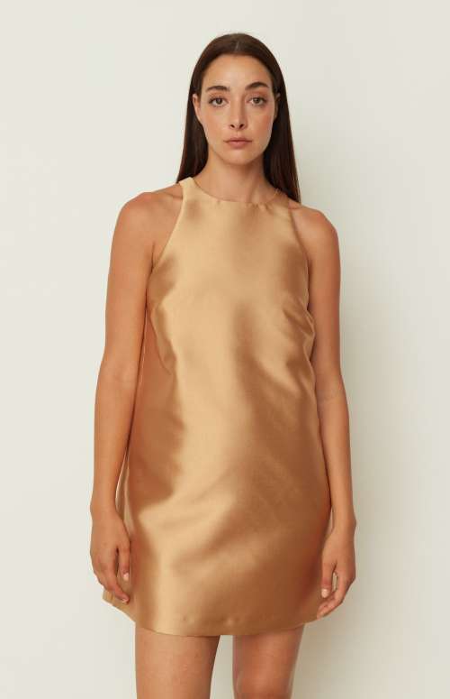 DUCHESS SHORT DRESS GOLD