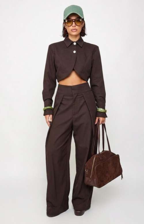 CO-ORD CROP JACKET & BARREL TROUSERS