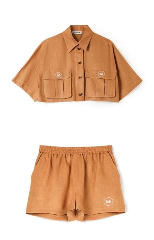 CO-ORD LINEN | CROP SHIRT & SHORTS