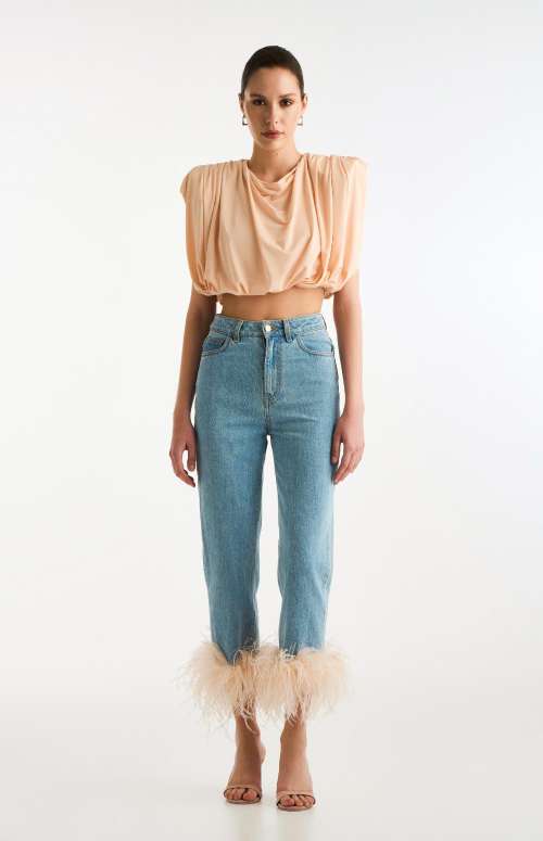 LORA DENIM FEATHER