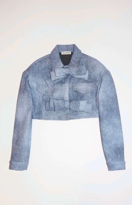CROP JACKET WITH BOWS