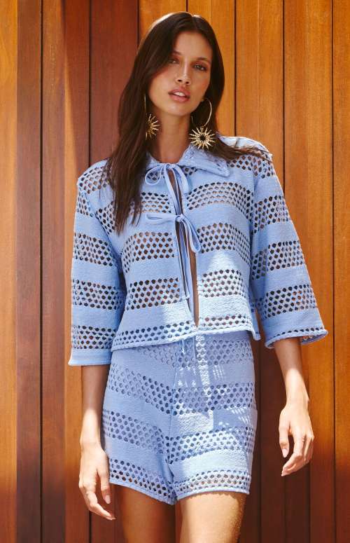 CO-ORD NET | CROP SHIRT & SHORTS