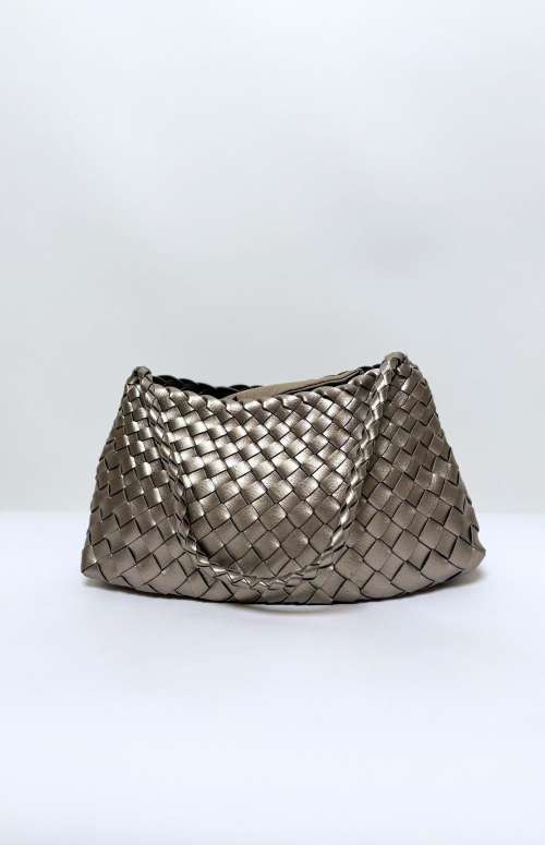 WOVEN METALLIC SMALL HANDBAG