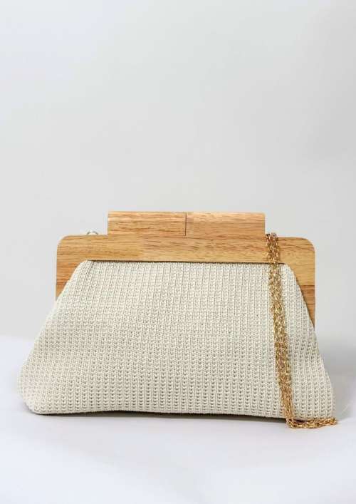 CLUTCH WITH WOODEN HANDLE