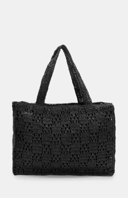 WOVEN STRAW TOTE BAG