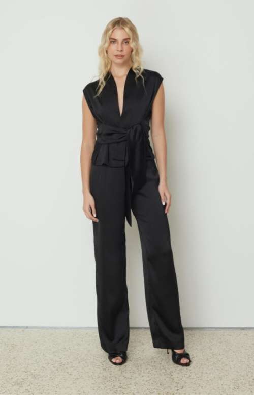 CO-ORD SATIN KIMONO TOP & SATIN PANTS