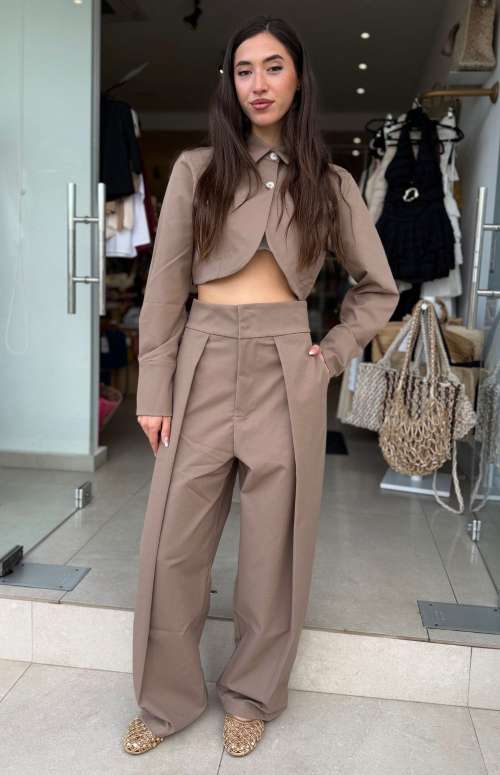 CO-ORD CROP JACKET & BARREL TROUSERS