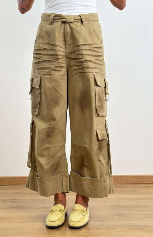 CARGO WIDE LEG PANTS