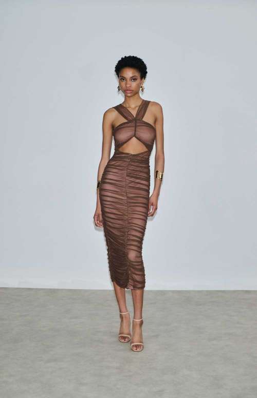 ELOISE DRESS | BROWN
