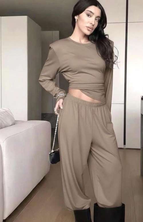CO-ORD COMFY | TOP WITH SHOULDER PADS & TROUSER