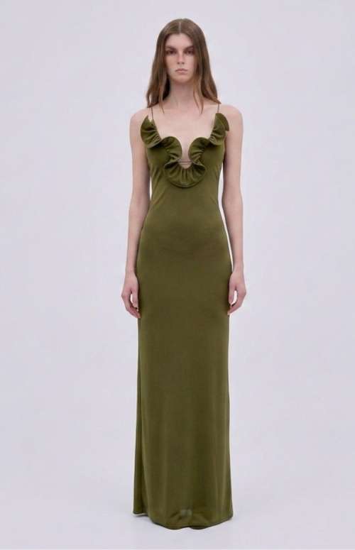 MAXI HILL DRESS LIME- NEW