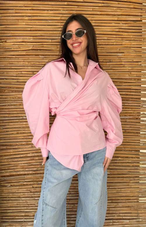 OVERSIZED SHIRT WITH TIE BACK