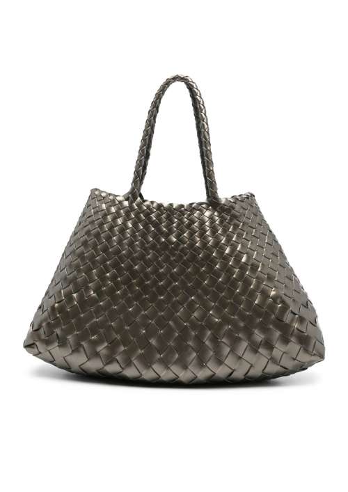 WOVEN HAND BAG | SILVER GREY