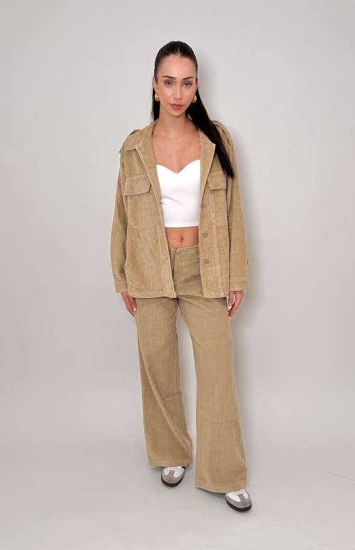 CORDUROY CO ORD | TAUPE
