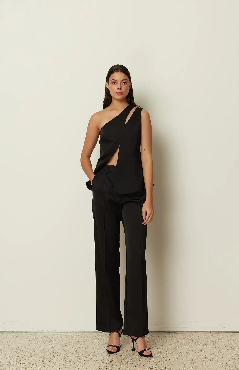 SATIN TAILORED PANTS