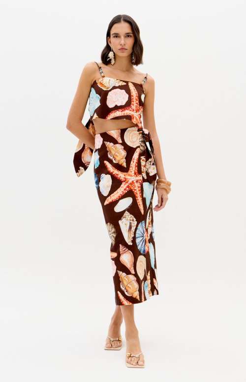 CO-ORD PRINTED | TANK TOP & PAREO SKIRT