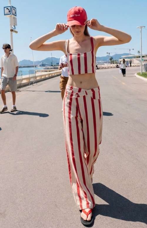 CO-ORD STRIPED | CROP TOP & WIDE LEG TROUSERS