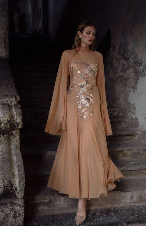 TEMPLE DRESS | TULLE SEQUINED LACE EMBELLISHED