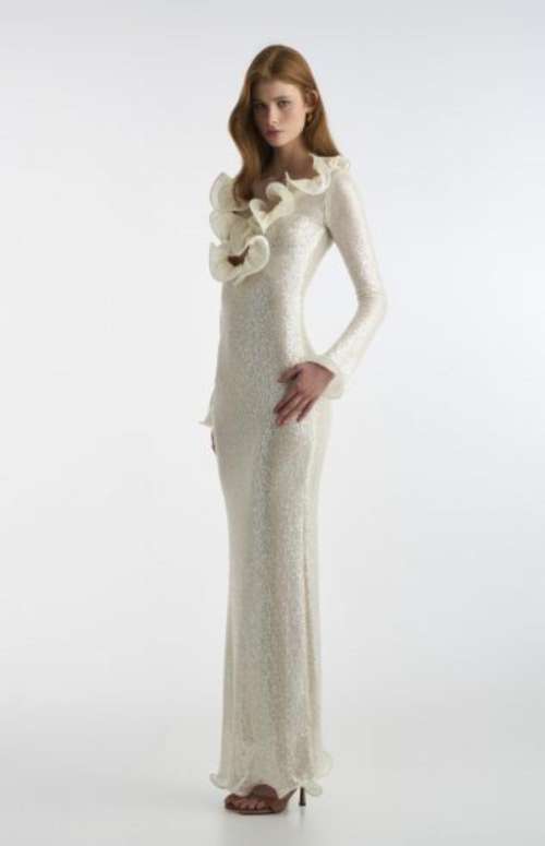 BRIDAL SEQUIN MAXI DRESS