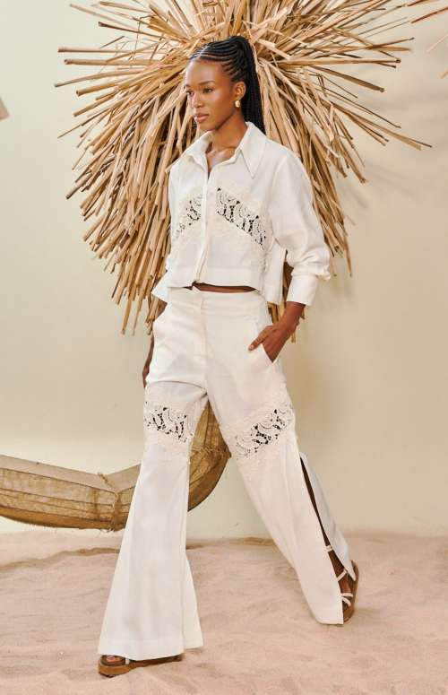 CO-ORD LINEN WITH EMBROIDERY | SHIRT & PANTS