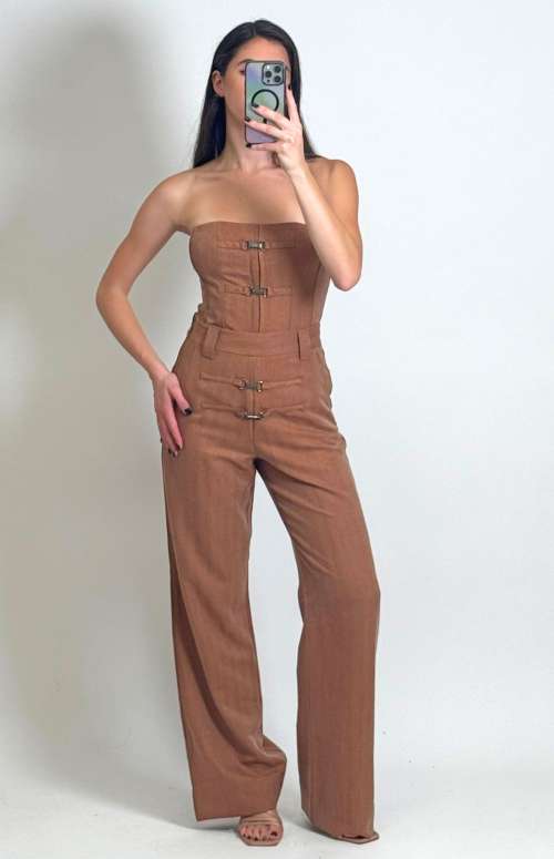 CO-ORD TAILORED WITH BUCKLE DETAIL | CORSET TOP & PANTS