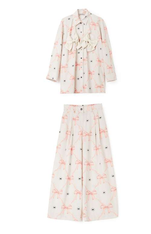 CO-ORD BOW PRINT | SHIRT & PANTS