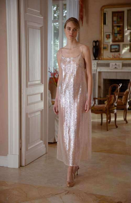 AWAKENING DRESS | SCALE SEQUINED SEMI-SHEER