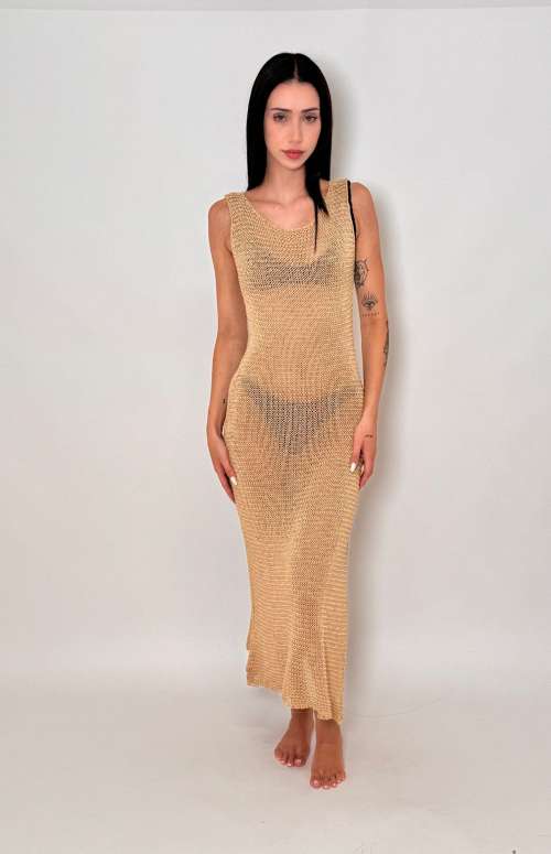 KNITTED DRESS | BEIGE