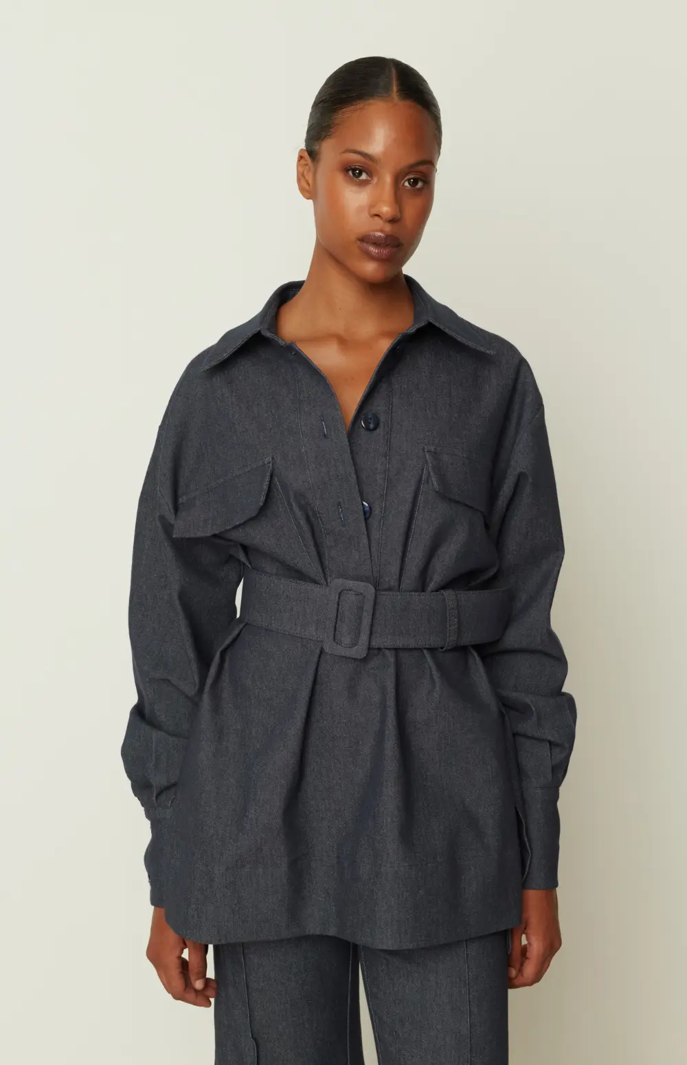 DENIM SHIRT TOP