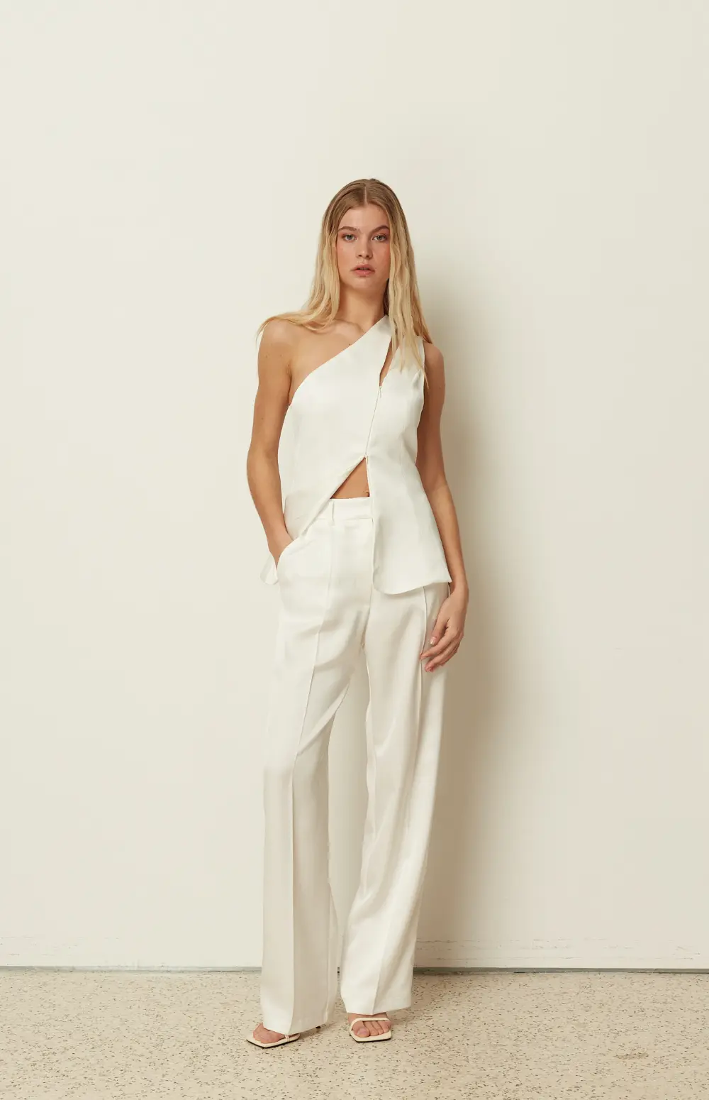 SATIN TAILORED PANTS