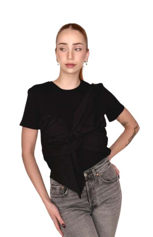 T-SHIRT WITH ASYMMETRICAL DETAIL
