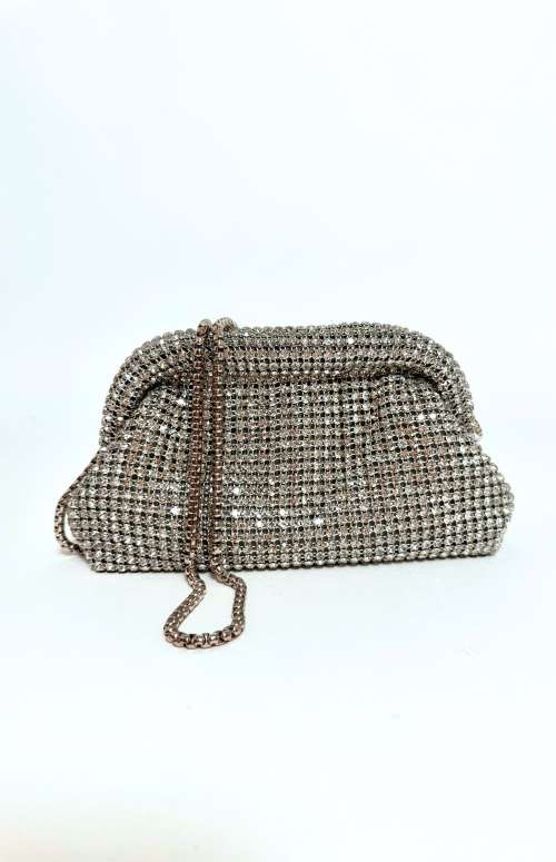 RHINESTONE CLUTCH | SILVER