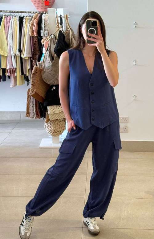 CARGO TROUSERS WITH DRAWSTRING