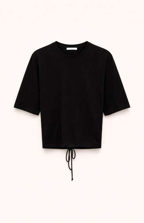 T-SHIRT WITH CROSS OVER FASTENING AT THE BACK