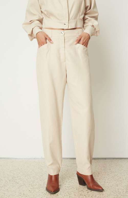 CUPRO PANTS | BEIGE