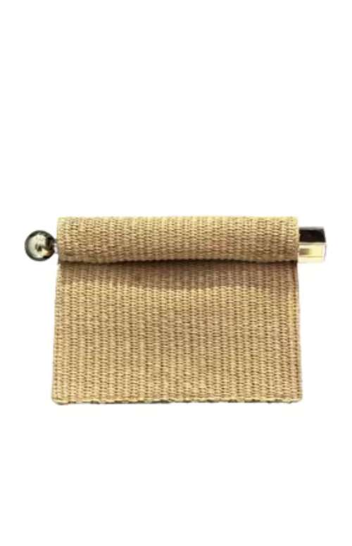 STRAW CLUTCH PURSE